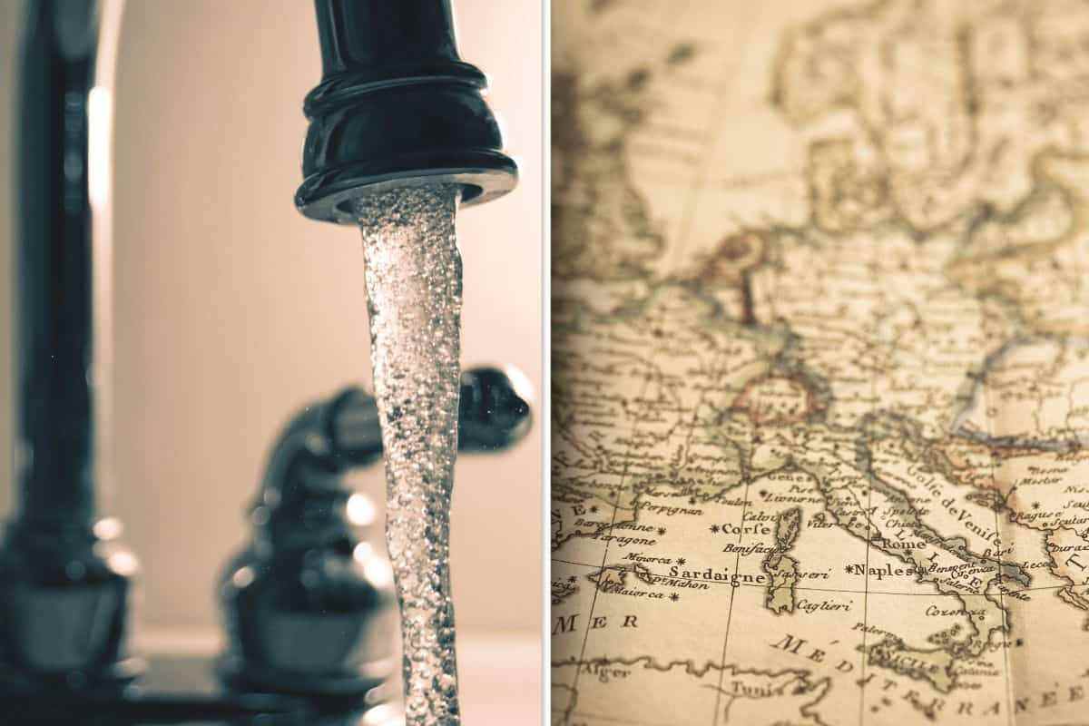 Viaggio all'estero rubinetto acqua non potabile